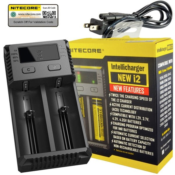 Chargeur intelligent New I2 Nitecore, chargeur universel pour accus